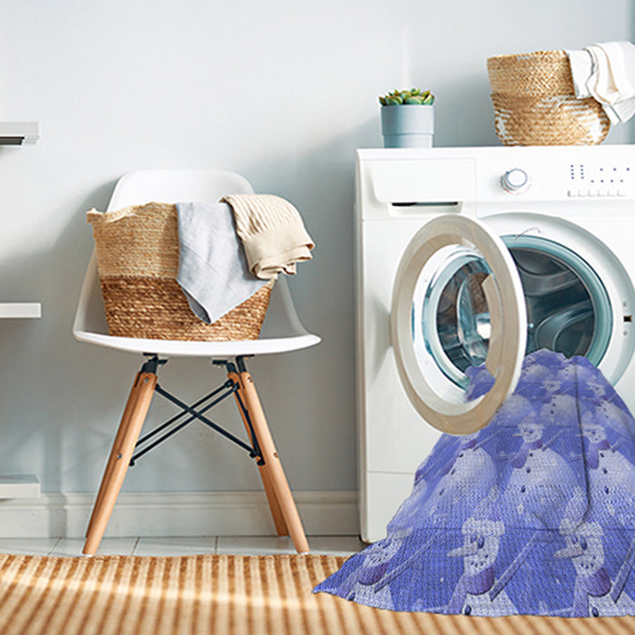 Machine Washable Transitional Jeans Blue Rug in a Washing Machine, wshpat3094blu