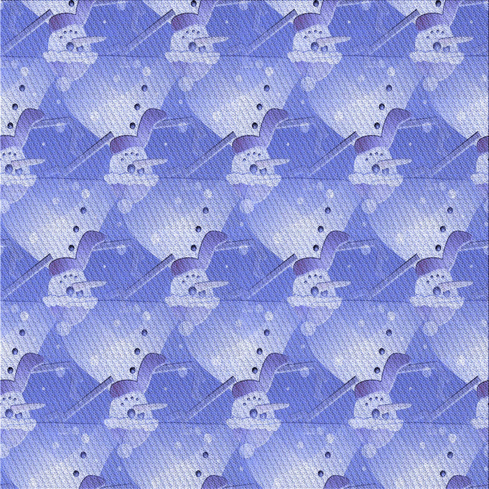 Round Patterned Jeans Blue Rug, pat3094blu