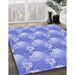 Machine Washable Transitional Jeans Blue Rug in a Family Room, wshpat3094blu