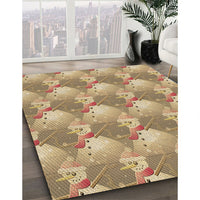 Patterned Light Brown Rug, pat3094brn