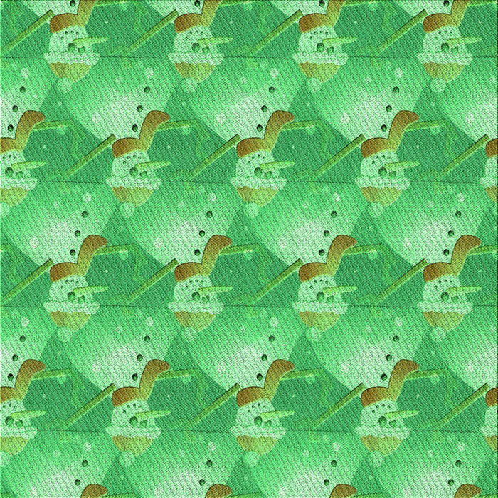 Round Patterned Neon Green Rug, pat3094grn