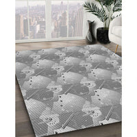 Patterned Platinum Gray Rug, pat3094gry