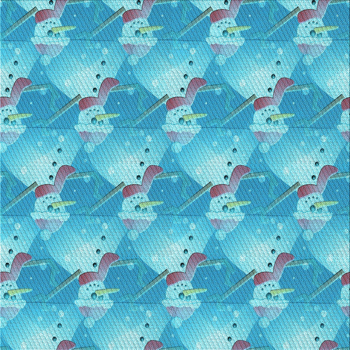 Round Patterned Blue Rug, pat3094lblu