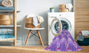 Machine Washable Transitional Bright Lilac Purple Rug in a Washing Machine, wshpat3094pur