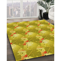 Patterned Yellow Rug, pat3094yw