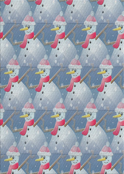 Patterned Mist Blue Novelty Rug, pat3094
