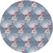 Sideview of Patterned Mist Blue Novelty Rug, pat3094