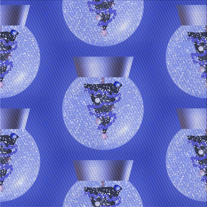 Round Patterned Sky Blue Rug, pat3095blu