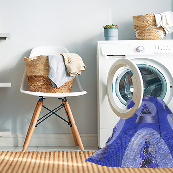 Machine Washable Transitional Sky Blue Rug in a Washing Machine, wshpat3095blu