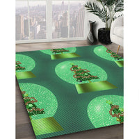 Patterned Medium Forest Green Rug, pat3095grn