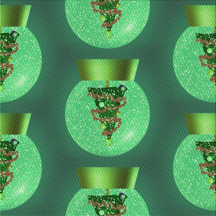 Round Patterned Medium Forest Green Rug, pat3095grn