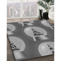 Patterned Dark Gray Rug, pat3095gry