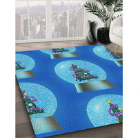 Patterned Blue Rug, pat3095lblu