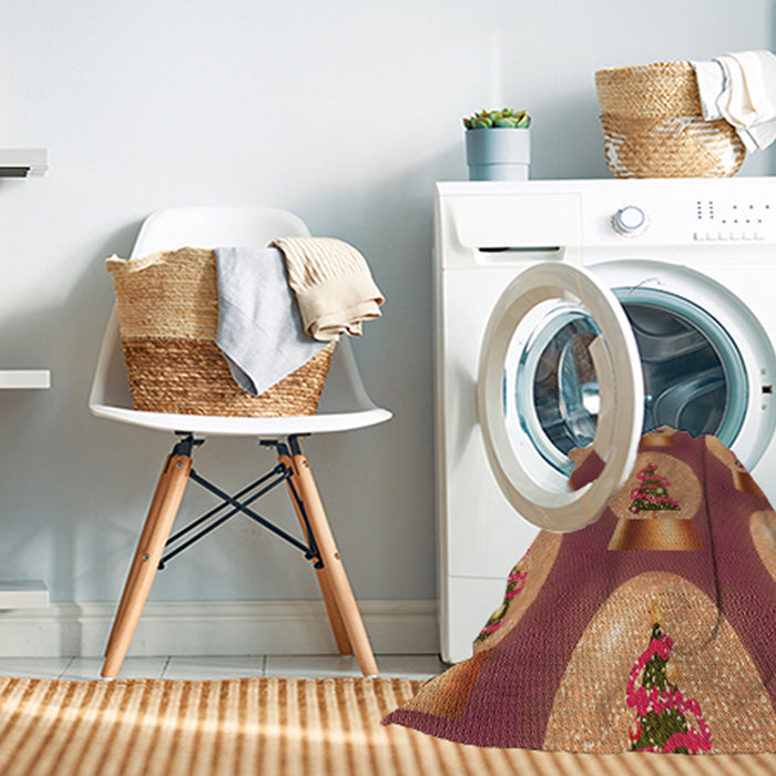 Machine Washable Transitional Orange Rug in a Washing Machine, wshpat3095org