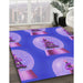 Machine Washable Transitional Amethyst Purple Rug in a Family Room, wshpat3095pur