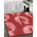 Machine Washable Transitional Red Rug in a Family Room, wshpat3095rd