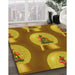 Machine Washable Transitional Yellow Rug in a Family Room, wshpat3095yw