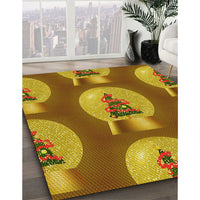 Patterned Yellow Rug, pat3095yw