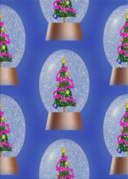 Patterned Sapphire Blue Novelty Rug, pat3095