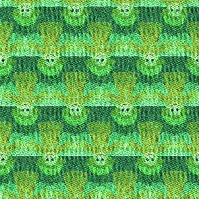 Round Machine Washable Transitional Neon Green Rug, wshpat3096grn