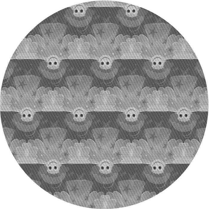 Square Machine Washable Transitional Ash Gray Rug in a Living Room, wshpat3096gry