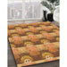 Machine Washable Transitional Orange Rug in a Family Room, wshpat3096org