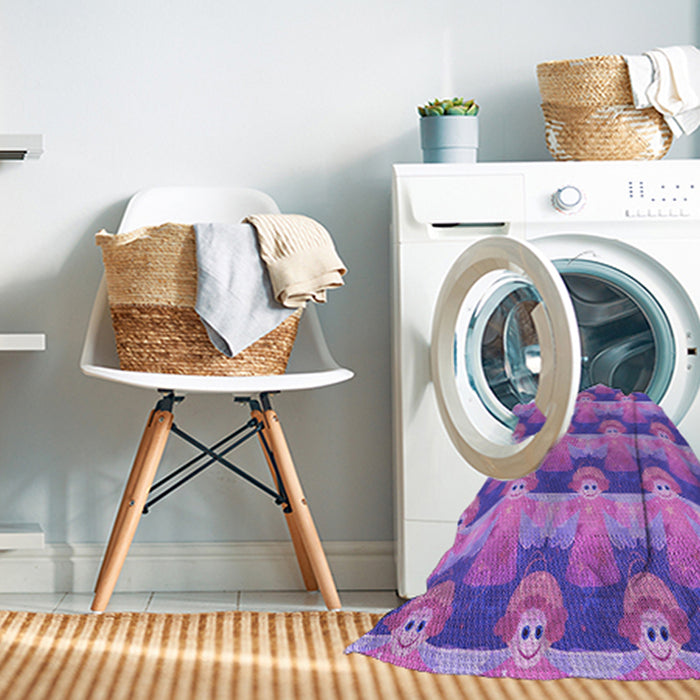 Machine Washable Transitional Purple Rug in a Washing Machine, wshpat3096pur