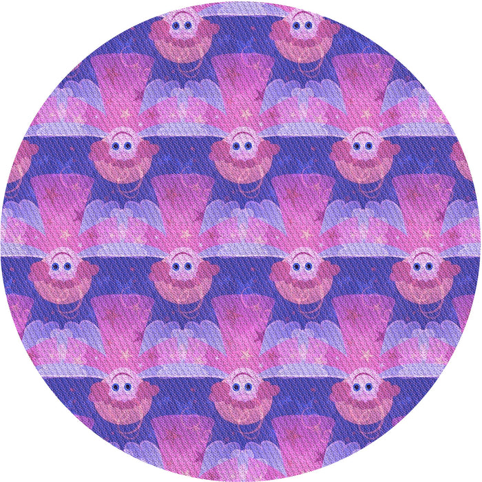 Square Patterned Purple Rug, pat3096pur