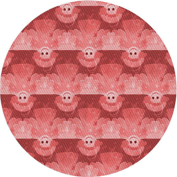 Square Machine Washable Transitional Red Rug in a Living Room, wshpat3096rd