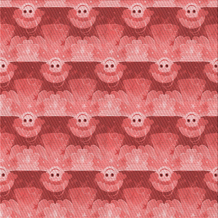 Round Patterned Red Rug, pat3096rd