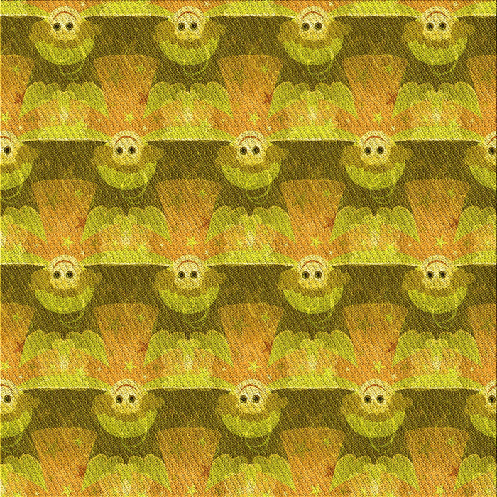 Round Patterned Dark Bisque Brown Rug, pat3096yw