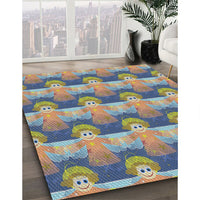 Patterned Carbon Gray Novelty Rug, pat3096