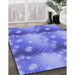 Machine Washable Transitional Denim Blue Rug in a Family Room, wshpat3097blu