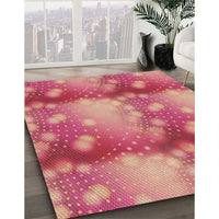 Patterned Orange Rug, pat3097brn