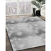 Machine Washable Transitional Platinum Silver Gray Rug in a Family Room, wshpat3097gry