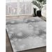 Patterned Platinum Silver Gray Rug in Family Room, pat3097gry