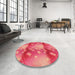 Patterned Red Rug in a Kitchen, pat3097org