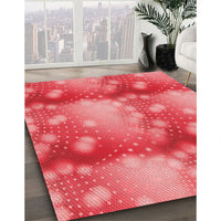 Patterned Red Rug, pat3097rd