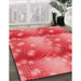 Machine Washable Transitional Red Rug in a Family Room, wshpat3097rd