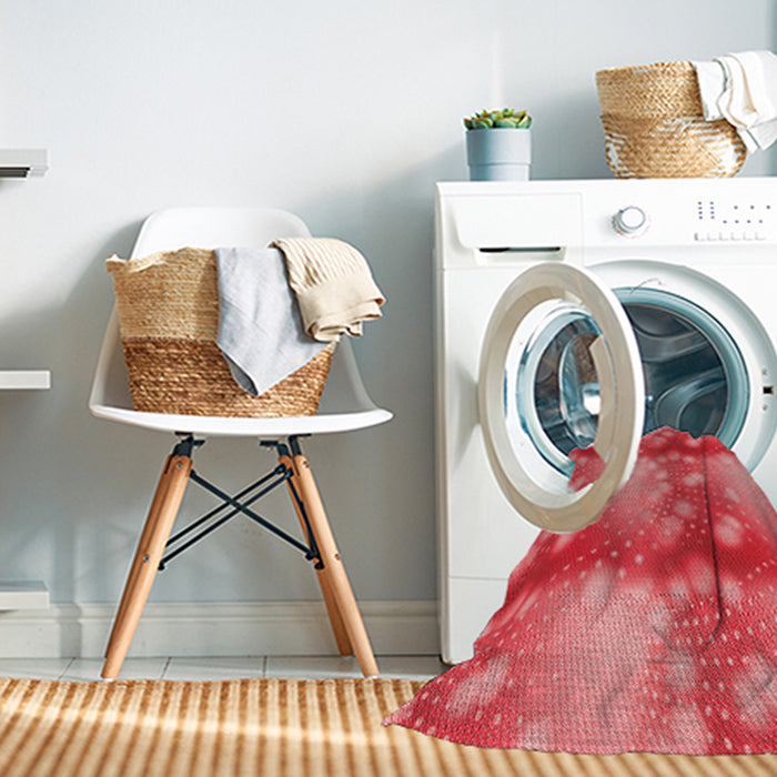 Machine Washable Transitional Red Rug in a Washing Machine, wshpat3097rd