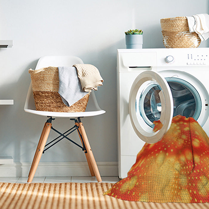 Machine Washable Transitional Neon Red Rug in a Washing Machine, wshpat3097yw