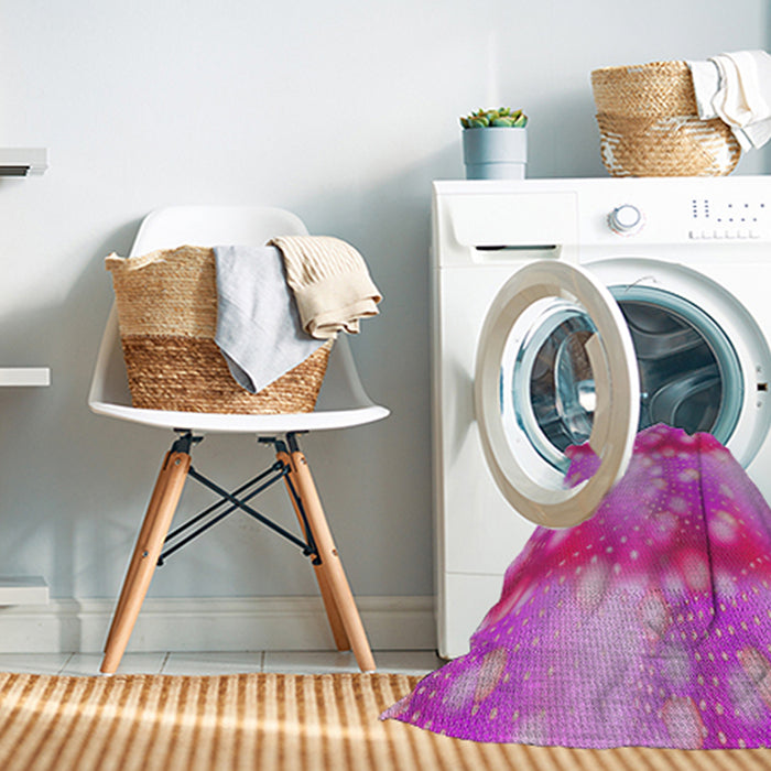 Machine Washable Transitional Deep Pink Rug in a Washing Machine, wshpat3097