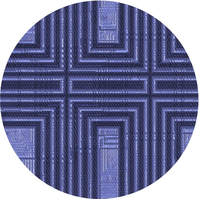 Square Patterned Blue Rug, pat3098blu