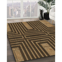 Patterned Light Brown Rug, pat3098brn