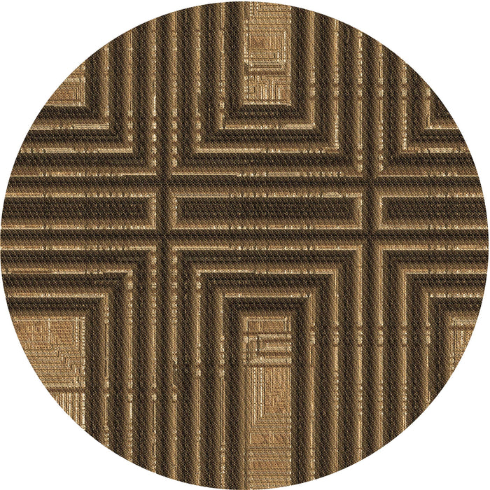 Square Patterned Light Brown Rug, pat3098brn