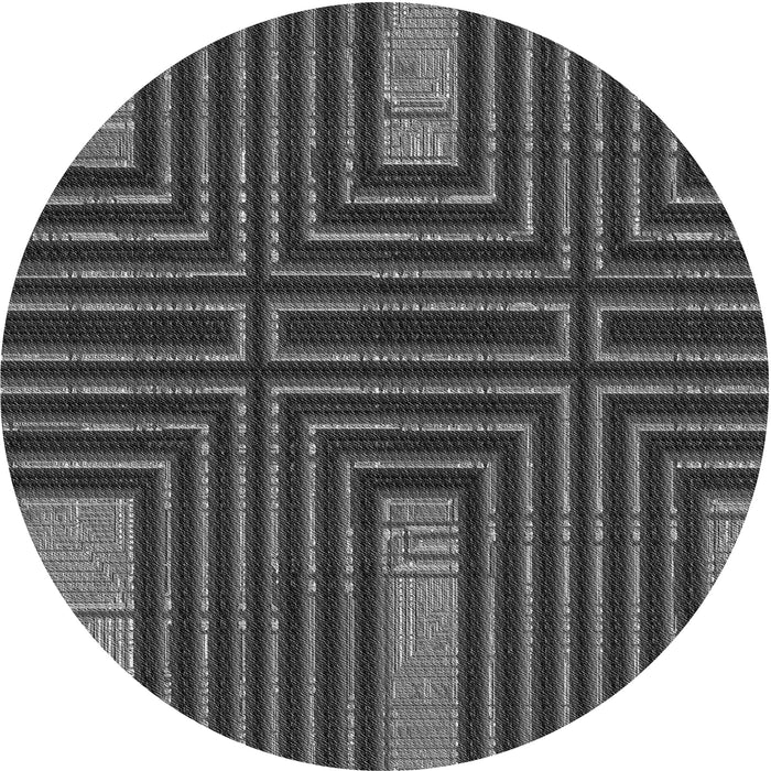 Square Patterned Gray Rug, pat3098gry