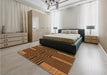 Patterned Orange Rug in a Bedroom, pat3098org