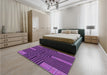 Patterned Purple Rug in a Bedroom, pat3098pur