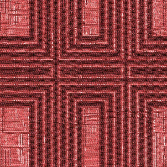 Round Patterned Red Rug, pat3098rd