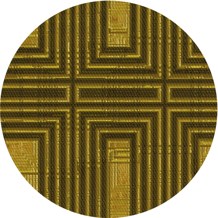 Square Patterned Bakers Brown Rug, pat3098yw